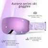 スキーゴーグルCopozz Magnetic Winter UV400 Protection Antifog Glasses男性女性クリアレンズケースキットセットスノーボードアイウェア230927