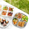 Bols assiette en acier inoxydable couverts plateau de restaurant Snack compartiment à déjeuner ustensiles de service enfant divisé
