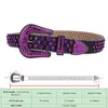 Gürtel Mode handgefertigte Gürtel für Frauen Männer Leder Diamant Kristall Bling Strap besetzt Y2K Cowgirl Cowboy Jeans Bund 230831