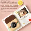 Kameror Kids Instant Printing Camera Mini Digital med HD Videoinspelning Dual Lens Thermal Photo Paper Birthday Present Boys Girls Q230831