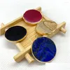 Encantos Pedra Natural Redonda Artesanato Pingente Ágata Lapis Manchado Para DIY Charme Colar Brincos Jóias Acessórios Presente Fazendo Drop Deli DHPN1