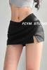 Skirts Slit WOMENGAGA V-belt Wrap Buttocks Slim Fitting Dress For Women's Summer Spicy Girls Sexy Safety Pants A-line 010V