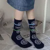 Meias masculinas homens mulheres moda maré marca pequena margarida algodão harajuku estilo mid tude esporte rua casa sox