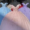 Pink Sweet Quinceanera Dresses For Mexico 16 Girl 3D Flowers Beading Princess Ball Gown Birthday Prom Dress Vestido De 15 Anos Quinceanera 2023