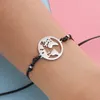 Gioielli Fnitar 10 pz Bracciale con ciondolo in corda intrecciata es Braccialetti con mappa in acciaio inossidabile per donna Uomo Gioielli per bambini Regalo 230830