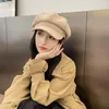 Bérets Chapeau d'artiste élégant pour femmes Style coréen Garder au chaud Filles Peintre Béret de laine Casquette octogonale Visières