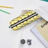 Pencil Bags Cute Little Bees Square Pencil Case Cartoon Animal Print Kawaii Leather Pencil Box Elementary School For Teens Zipper Pen Bags HKD230831