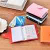 Korthållare Business Holder Anti-PoF ID Fashion Women's 24 Cards Slim Pu Leather Pocket Case Coin Purse Wallet