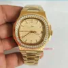 super version 18 K gold 40 5mm Diamond bezel Nautilus 5711 1A-001 Date Asia Mechanical Transparent mechanical Automatic Mens Watch274v