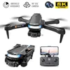 Simulators 4ch New V8 GPS Drone 6K Dual HD Camera Professional Aerial Photography 2.4G WiFi Speed ​​7M/S 4 Foldbar RC Quadcopter Toy X0831