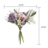 Decorative Flowers 42cm Hydrangea Artificial Flower Bride Bouquet Decoration Wedding Hand Rose Wall Fake Home Decor Accessories Tool