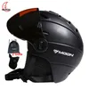 Capacetes de ciclismo Moon Professional Halfcovered Capacete de Esqui Integralmente Moldado Esportes Homem Mulheres Neve Esqui Snowboard com Óculos Capa 230830