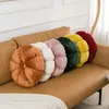 Pillow Modern Simple Sofa Back Round Bud Solid Color Velvet Ins Wind Flower Wholesale