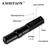 Tattoo Machine Ambition Hunter Wireless Tattoo Pen Machine 1650mAh Lithium Battery Power Supply LED Digital for Body Art 230831
