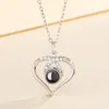 Charms Custom Projection Po Necklace Projection Heart Chain Customized Personalized Po Pendant Memorial Wedding Jewelry Gifts 230831