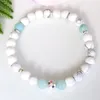 MG1104 Natural Howlite Stress Relief Armband lugnande Amazonite Yoga Mala Armband Healing Crystals Balance Spiritual Jewelry301D