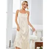 Mulheres sleepwear vestido suspenso high end sedoso nightwear sexy longo casa terno conjunto pode ser desgastado