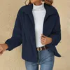 Vestes Femmes Une Fine Polaire Été Pour Femmes 4x Hiver Chaud Casual Manteau De Laine Veste À Glissière Avec Ceinture