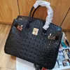 Handbag Leather Genuine Bag Crocodile Bone Pattern Women's Cross Body One Shoulder Cosmetic Tote Bags