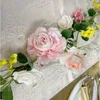 Fleurs décoratives artificielles Rose Liana fausses plantes en plastique rotin maison extérieur jardin Table de mariage Hall balcon décoration