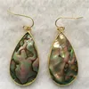 Dangle Oorbellen 2023 Mode Mooie dubbelzijdig Abalone Shell GP Vrouwen Gift Drop Earring 20X40MM