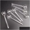 Smoking Pipes Clear Glass Pipe Oil Nail Burning Jumbo Pyrex Burner Concentrate Thick Transparent Great Drop Delivery Home Garden House Dh9R2
