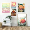 Planet Car Sun Canvas Painting Cartoons Landscape Modular Poster And Prints Pictures Wall Artwork For Living Room Bedroom Home Decoration No Frame Wo6