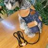 Dog Cowboy Suspenders Leashes Fashion Brand Cat Dog Jacket Clothes Schnauzer Bichon Corgi Teddy Puppy Pet Dog Clothes