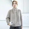 여자 모피 고품질 가짜 코트 패션 따뜻한 겉옷 가을 겨울 짧은 모방 재킷 클리어런스 다목적 C101