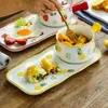 Tigelas Japonesa Lidar Com Tigela De Cerâmica Café Da Manhã E Prato Casa Criativo Salada De Morango Uma Pessoa Jantar Prato Conjunto