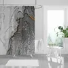 Rideaux de douche Rideau de douche en marbre de luxe pour la décoration de salle de bain rideau créatif de bain en tissu moderne imperméable avec R230831