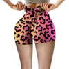 Pantaloncini da donna a vita alta moda elastici attillati stampa leopardata pantaloni da yoga stampa digitale fitness donna Harem