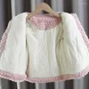 Down Coat Girls' Winter 2023 Fashion Autumn Plush Thickened Warm Wool Jacket Korean Children Fleece Slim Outerwear