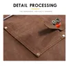 Schorten Duurzaam werkschort met gereedschapszakken Heavy Duty unisex canvas goederen Verstelbare gekruiste rugbanden voor houtbewerking Schilderen 230831