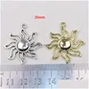 Charms eruifa 10pcs 30 mm holesell cudowne słoneczne stopnie cynku biżuteria