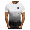 Men's T-Shirts Summer Clothing The Latest Men's Casual Breathable T-shirt Short Sleeve 3D Printed Gradient Pattern Printed T-shirt Collar Top T230831