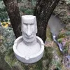 Creatieve Figuratieve asbak Persoonlijkheid Kantoor Hars Multifunctionele moai asbak Familie Slaapkamer Decoratie Paaseiland Cadeau r2815 hkd230828