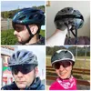 Велосипедные шлемы Rockbros Bicycle Helme Men Men EPS Интегрально модифицированное дышащие женщины Goggles Lens Aero MTB Road Bike 230830