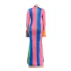 プラスサイズのドレス女性フォーマルサマーヴィンテージバースデーパーティーボディーコン長袖マキシドレスドロップシップ3xl 4xl 5xl 6xl