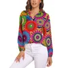 Damenblusen, Retro-Mandala-Bluse, Böhmen-Druck, trendiges Design, Damen-Langarm-Street-Hemden, Sommer-Oversize-Kleidung