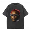 T-shirts hommes Rappeur Young Thug T-shirt graphique Hommes Femmes Mode Hip Hop Vintage T-shirts lavés Casual Coton Manches courtes T-shirt surdimensionné T230831