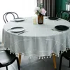 Tafelkleedstoffen voor ronde hangende pompons Tafelkleed Tabley Bruiloft Elegante tafelkleden