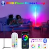 Luminária de chão de canto para sala de estar, 150 tuya led inteligente rgb, luz ambiente para quarto, decoração nórdica de casa, candeeiro de mesa, iluminação de suporte interior