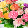 Fleurs décoratives Rose soie artificielle petit Bouquet 7 tête fausse fleur saint valentin décoration de mariage intérieur Flores fournitures de bricolage