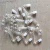 Pipes à fumer Clear 10mm Joint mâle épais Pyrex verre brûleur à mazout tuyau tabac bol courbé narguilés adaptateur Bong Shisha Tube fumée ongles Bu Dhews