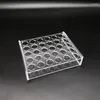 Botellero de muestra de plexiglás 30 orificios / 50 100 para tapa de rosca de 5 ml