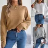 Women's Sweaters Internet Celebrity Style Real S 2023 Fall/winter Casual Solid Color Long-sleeved Knitted Pullover Sweater