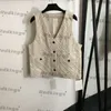 Luxe lederen vesten jassen Diamond Button Designer jas Klassieke V-hals jas Vrouwelijke Retro mouwloze vesten Bovenkleding