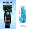 Gel glitter riflettente Smalto per unghie gel con paillettes rosa Soak Off Gel per unghie UV Decorazione semipermanente per nail art