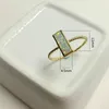 Wedding Rings Man-made Opal rectangular oval many minimalist fashion women engagement rings never fade charm jewelry wholesale 5PCS 230831